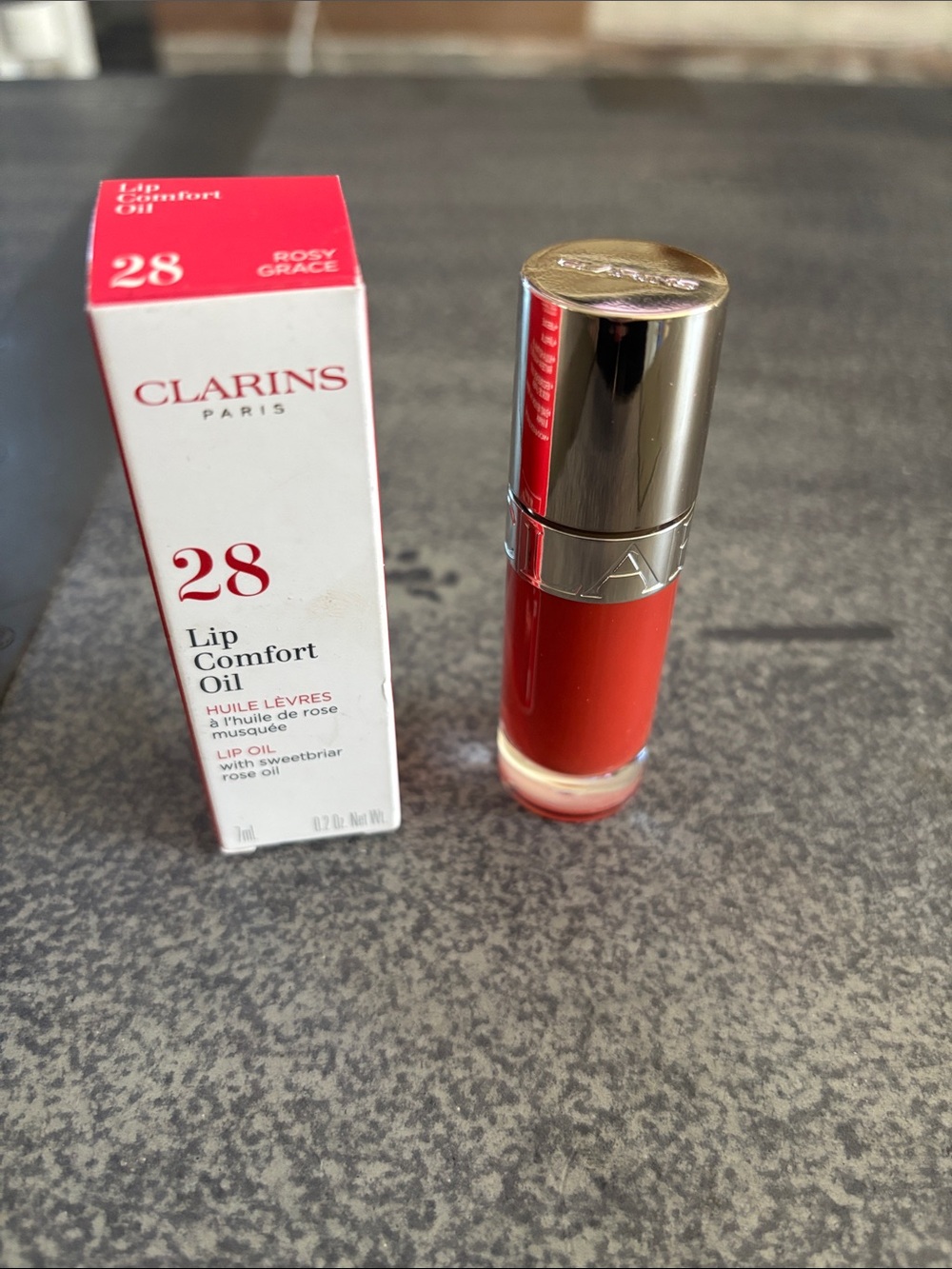 Clarins Lip Comfort Oil 28 Rosy Grace
